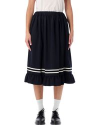 Comme des Garçons - Wool Midi Skirt - Lyst
