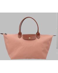 Longchamp - Foldable Tote Bag With Leather Trim - Lyst
