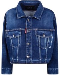 DSquared² - Cropped Jeans Jacket - Lyst