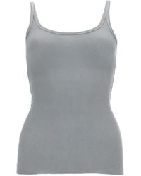 MSGM - Solid Scoop Neck Top - Lyst