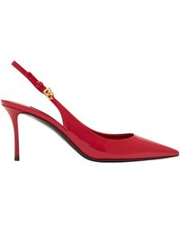 Dolce & Gabbana - Dolce & Gabbana Patent Leather Slingback Pumps - Lyst