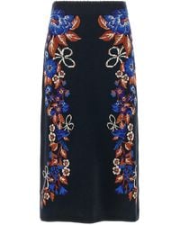 FARM Rio - 'Bow Garden Knit' Intarsia Skirt - Lyst