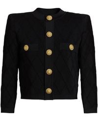 Balmain - Cropped Cardigan - Lyst