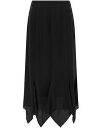 Valentino Garavani - Crêpe De Chine Skirt - Lyst