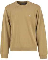 Carhartt - Cotton Crew Neck Jumper With Embroidered Logo - Lyst