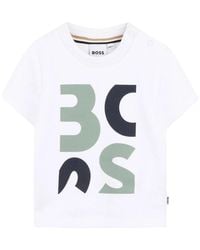 BOSS - T-Shirt Con Stampa Logo - Lyst