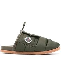 Moncler - Mon Pocket Logo Patch Padded Down Mules - Lyst