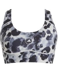 adidas By Stella McCartney - Adidas By Stella Mccartney Animal Print Racer Back Logo Detail Top - Lyst
