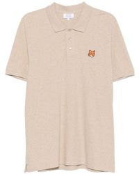 Maison Kitsuné - Maison Kitsuné Fox Head Cotton Polo Shirt - Lyst
