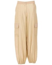 Twinset - Twinset Cuffed Cargo Trousers - Lyst