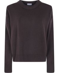 Mrz - Cropped Oversized Round Neck Sweater - Lyst