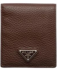Prada - Bruciato Saffiano Leather Geldbörse - Lyst