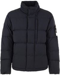 Stone Island - Quilted Puffer Jacket With High Collar And Hood - Lyst