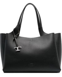 Tod's - T Timeless Medium Leather Tote Bag - Lyst