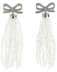Self-Portrait - Self Portrait 'Bow Beaded Waterfall' Earrings - Lyst