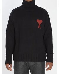 Ami Paris - Wool Ami De Coeur Turtleneck - Lyst