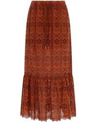 Paul Smith - Skirt Gonna Lunga Traforata - Lyst