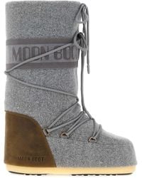 Moon Boot - Icon Felt Mini Boots With Rubber Sole - Lyst