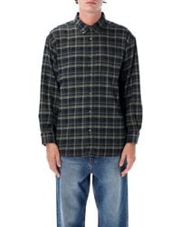 DUNST - Dark Checked Flannel Shirt - Lyst
