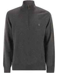 Polo Ralph Lauren - Wool Pullover With Half Zip - Lyst