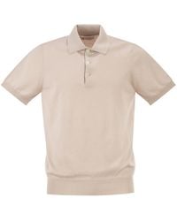 Brunello Cucinelli - Lightweight Cotton Knit Polo Shirt - Lyst