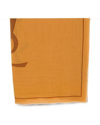 Saint Laurent - Logo Wool Foulard - Lyst