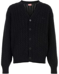 KENZO - Signature Cable Knit Cardigan - Lyst