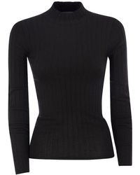 Brunello Cucinelli - Lightweight Cashmere And Silk Broad Rib Sweater - Lyst