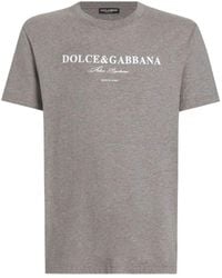 Dolce & Gabbana - Logo Cotton T-Shirt - Lyst
