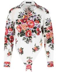 Dolce & Gabbana - Dolce & Gabbana Fiori Cotton Shirt - Lyst