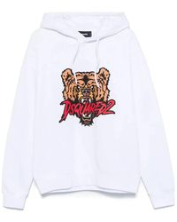 DSquared² - Angry Bear Logo Cool Fit Hoodie - Lyst