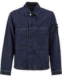 Stone Island - Denim Jacket With Patch Pockets - Lyst