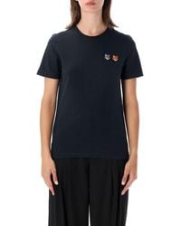 Maison Kitsuné - Maison Kitsuné Maison Kitsuné Double Fox Head Regular T-Shirt - Lyst