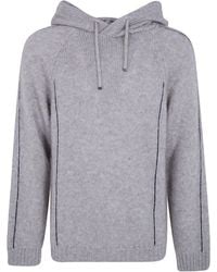 Giorgio Armani - Wool Blend Hoodie - Lyst