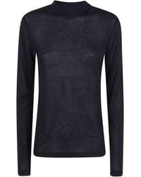 Filippa K - Lyocell Cashmere Mock Neck Top - Lyst