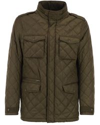 Herno - Field Jacket With Diamond Quilting - Lyst
