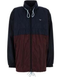 Prada - Color Block Mock Collar Jacket - Lyst