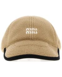 Miu Miu - Flannel Baseball Cap - Lyst
