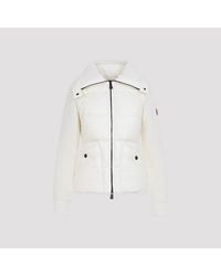 Moncler - Quilted Wool Cardigan With Zip - Lyst