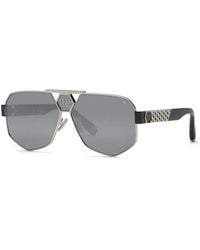 Philipp Plein - Acetate+Metal Sunglasses - Lyst