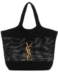 Saint Laurent - Raffia Icare Shopping Bag - Lyst