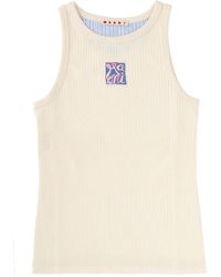 Marni - Tank Top With Logo - Lyst