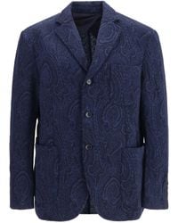 Etro - Single-Breasted Arnica Jacquard Wool-Blend Jacket - Lyst