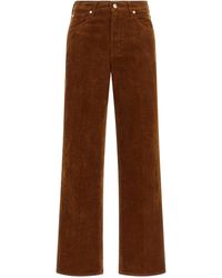7 For All Mankind - 'Stovepipe Straight' Velvet Pants - Lyst