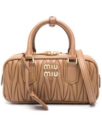 Miu Miu - Arcadie Regular Matelassé Nappa Leather Bag - Lyst