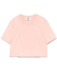 Fendi - Short T-Shirt With Embossed Logo - Lyst