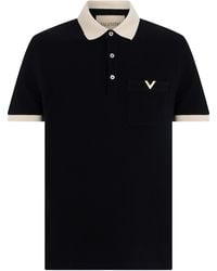 Valentino Garavani - Polo Shirt-Butter Cotton Piqué - Lyst