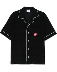 CASABLANCA - Short-Sleeved Jacquard Terry Shirt With Monogram - Lyst