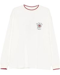 Drole de Monsieur - "Slogan Rose" Long Sleeves T-Shirt - Lyst