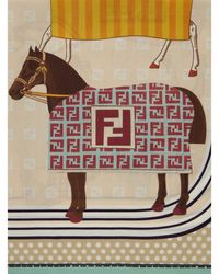 Fendi - Foulard Scarf Cotton And Silk - Lyst
